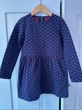 Primary Long-Sleeve Heart Dress with pockets!